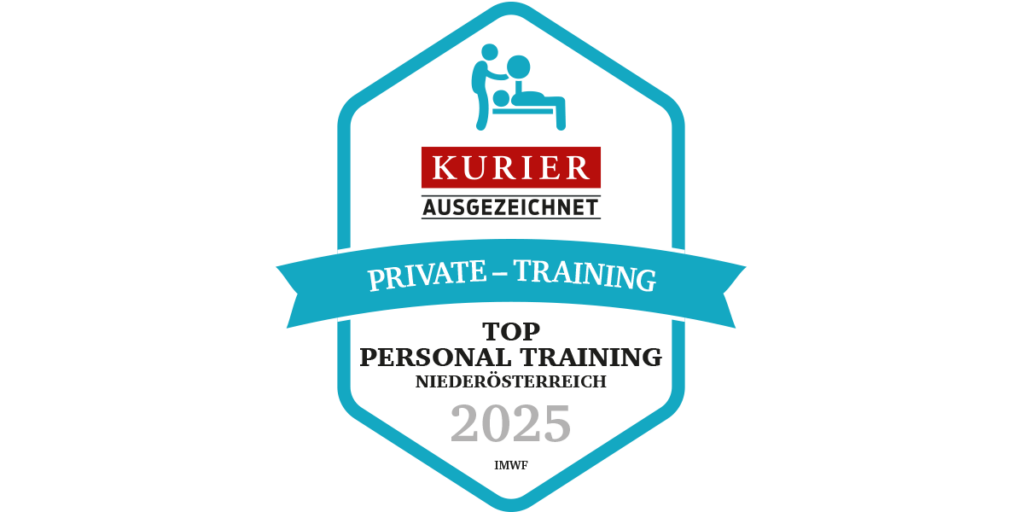Private-Training KURIER und dem IMWF mit dem Siegel „Top Personal Training 2025“ ausgezeichnet auswählen KURIER und dem IMWF mit dem Siegel „Top Personal Training 2025“ ausgezeichnet